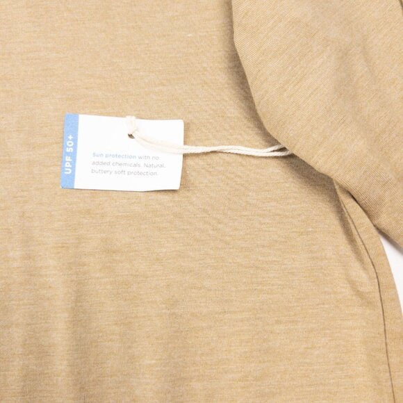 Free Fly Henley Shirt Men's 2XL Beige Bamboo Blend Long Sleeve Performance UPF - Picture 8 of 13